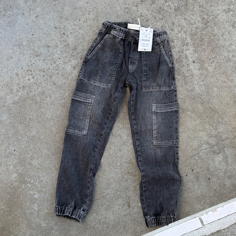 Black Cargo Jogger Pants